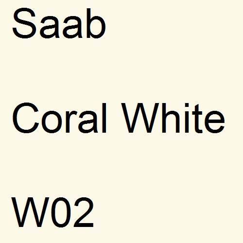 Saab, Coral White, W02.